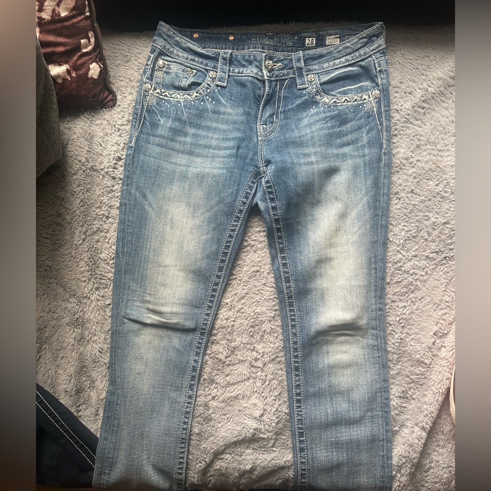 Miss Me Faded Blue Skinny Jeans
